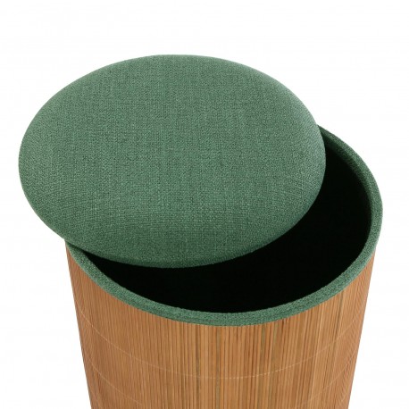SET 2 POUF CONTENITORE VERDE BAMBÙ