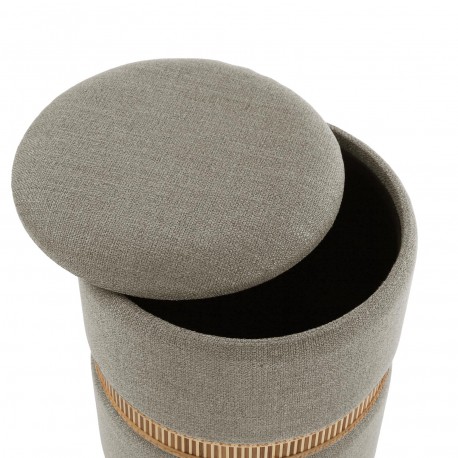 SET 2 POUF CONTENITORE GRIGIO ANELLO BAMBÙ