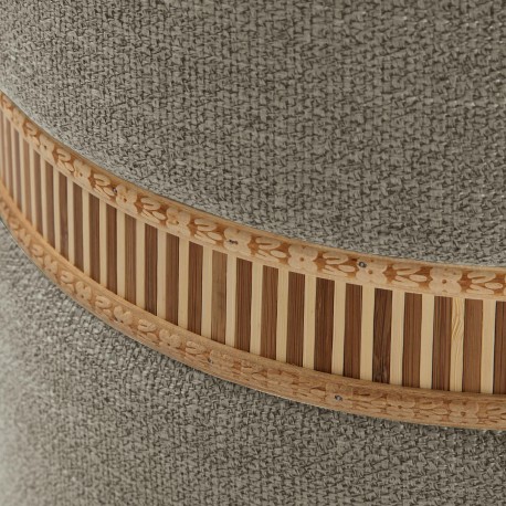 SET 2 POUF CONTENITORE GRIGIO ANELLO BAMBÙ
