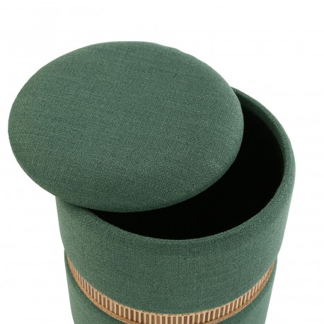 SET 2 POUF CONTENITORE VERDE ANELLO BAMBÙ