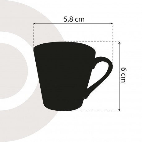 SET 6 TAZZE CAFFÈ CON PIATTO DOTTY