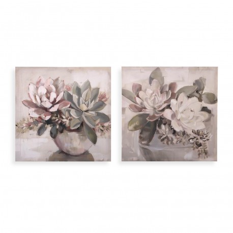 SET 2 TELE FIORI 40 X 40