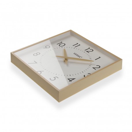 OROLOGIO DA PARETE QUADRATO CHIARO