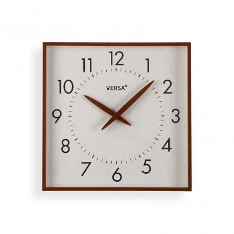 OROLOGIO PARETE QUADRATO EFFETTO LEGNO