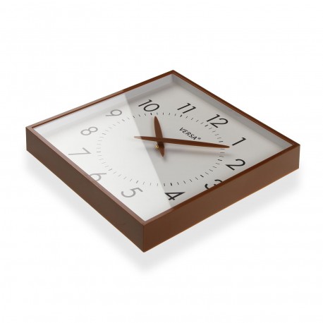 OROLOGIO PARETE QUADRATO EFFETTO LEGNO