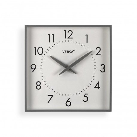 OROLOGIO PARETE QUADRATO GRIGIO