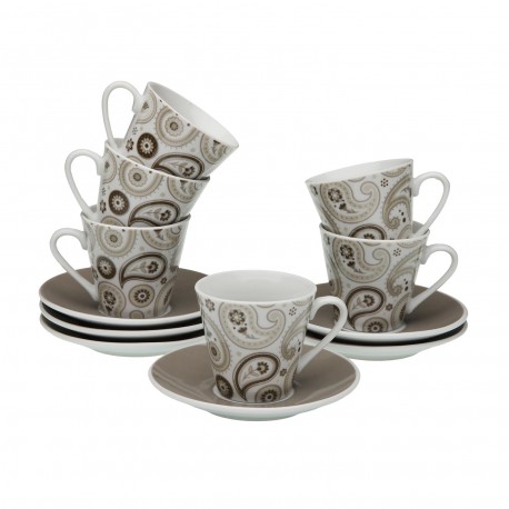 SET 6 TAZZE CAFFÈ CON PIATTINO GLOB