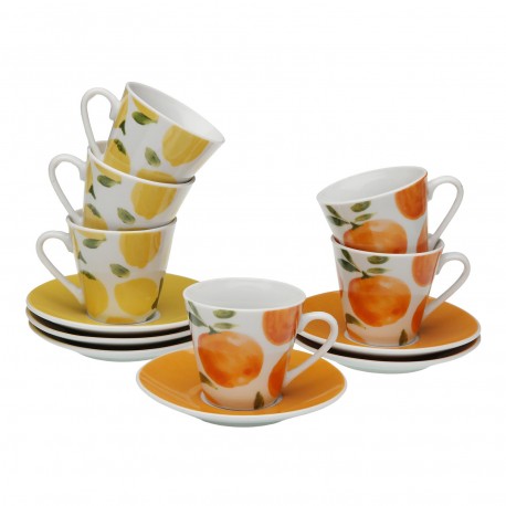 SET 6 TAZZE CAFFÈ LIMONI ARANCE