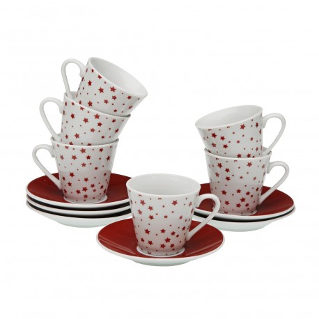 SET 6 TAZZINE CON PIATTINO STELLA