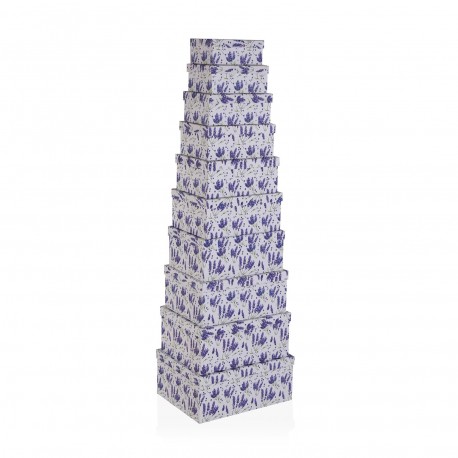 SET 15 SCATOLE CARTONE LILAC