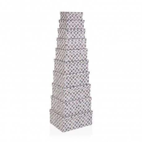 SET 10 SCATOLE CARTONE PETPRINT