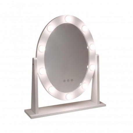 SPECCHIO OVALE CON LUCI GLAM