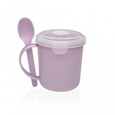 BICCHIERE PORTA CIBO CUCCHIAIO VIOLA