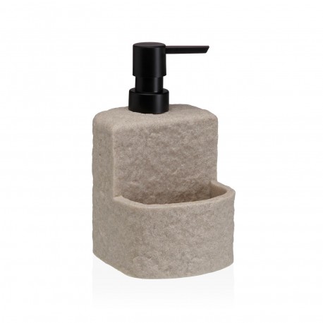 DISPENSER VITI BEIGE CON PORTA SPUGNA