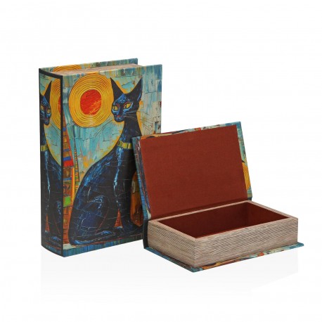 SET 2 DECORAZIONI LIBRI "GATO EGIZIO"