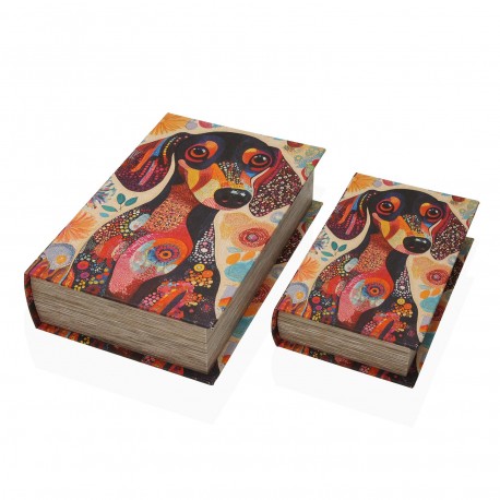 SET 2 DECORAZIONI LIBRI "TECKEL"