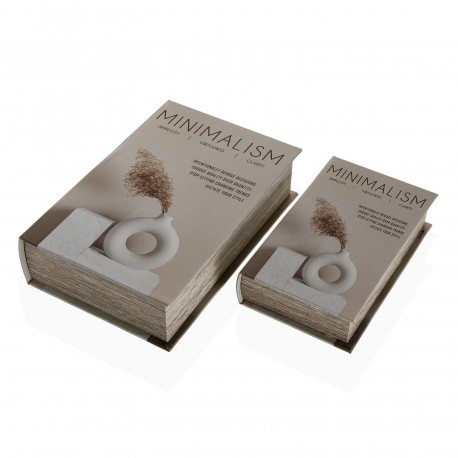 SET 2 DECORAZIONI LIBRI "MINIMALISM"