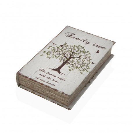 DECORAZIONE LIBRO CON LUCCHETTO "FAMILY TREE"