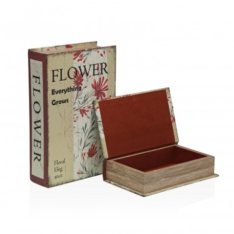SET 2 DECORAZIONI LIBRI "FLOWER ELEGANCE"