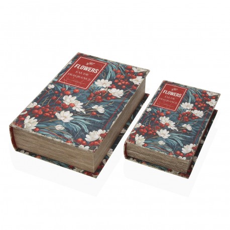 SET 2 DECORAZIONI LIBRI "FLOWER FRAGANCE"