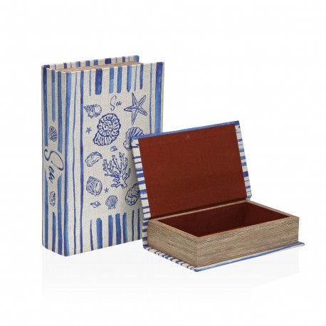 SET 2 DECORAZIONI LIBRI "SEA"