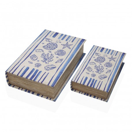 SET 2 DECORAZIONI LIBRI "SEA"