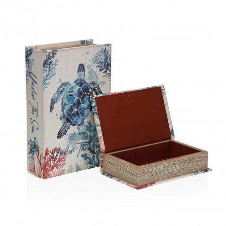 SET 2 DECORAZIONI LIBRI "UNDER THE SEA"