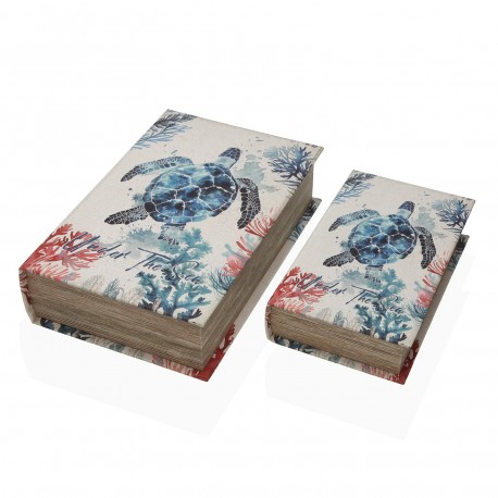 SET 2 DECORAZIONI LIBRI "UNDER THE SEA"