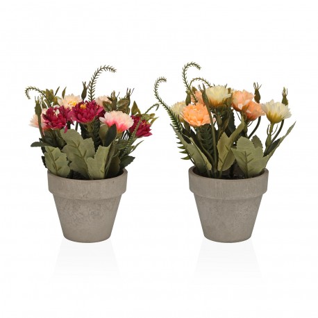 VASO DECORATIVO CON GAROFANI 26 CM