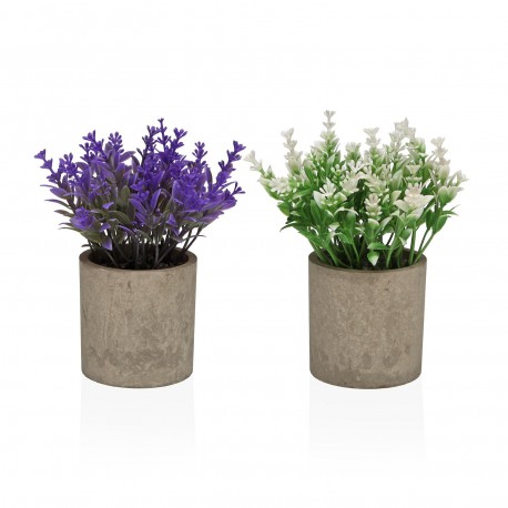 VASO DECORATIVO CON MIMOSE 16 CM