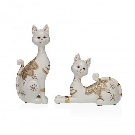 DECORAZIONE GATTO BIANCO 20X14,5CM