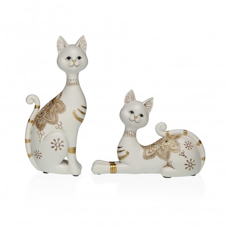 DECORAZIONE GATTO BIANCO 10,5X24CM