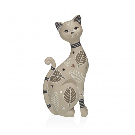 DECORAZIONE GATTO BEIGE 10,5X22,5CM