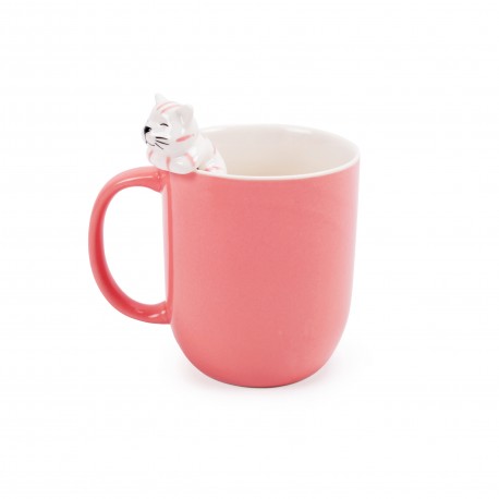 TAZZA GATTO ROSA