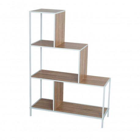 SCAFFALE A GRADINI 3 RIPIANI BIANCO