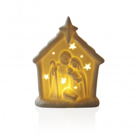 DECORAZIONE CERAMICA BIANCA LED