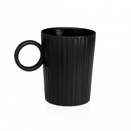 TAZZA RIGHE GRIGIO SCURO