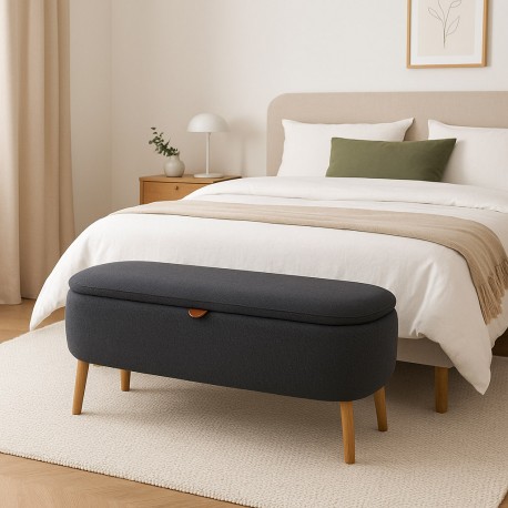 PANCA LETTO MANIKO GRIGIO SCURO
