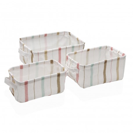 SET 3 CESTE RETTANGOLARI FLINT