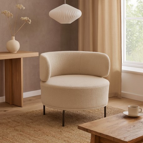 POLTRONA ERIE IN LANA BEIGE