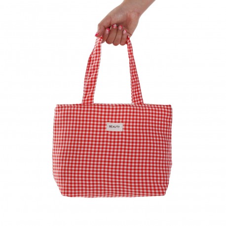 BORSA VICHY ROSSO