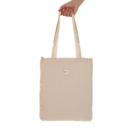 SHOPPING BAG VICHY BEIGE