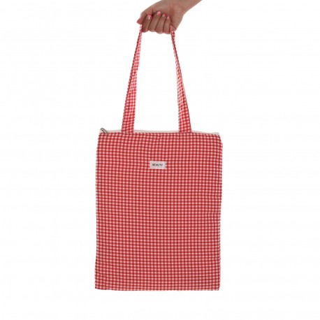 SHOPPING BAG VICHY ROSSO