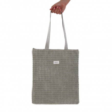 SHOPPING BAG CORDUROY BLU