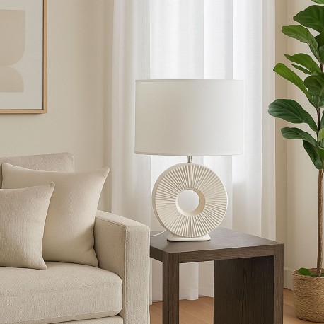 LAMPADA DA TAVOLO CERAMICA AGERA BIANCA