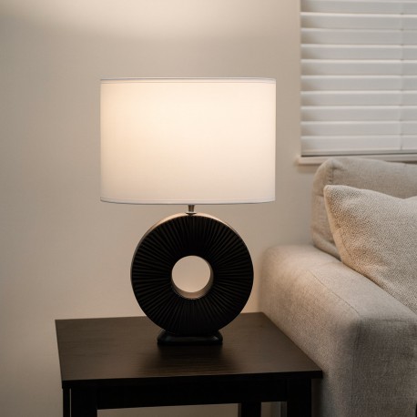 LAMPADA DA TAVOLO CERAMICA AGERA NERA