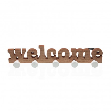 ATTACCAPANNI A MURO 5 GANCI "WELCOME"