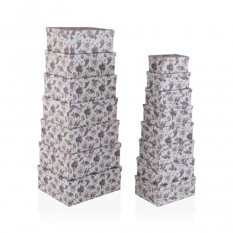 SET 15 SCATOLE CARTONE LILAC