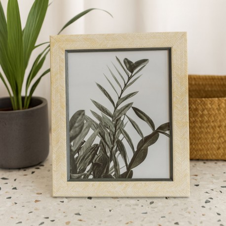 PORTAFOTO CREMA CON BORDI GRIGI 20 X 25