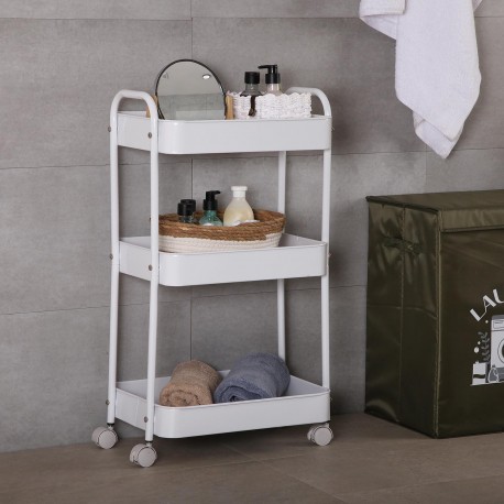 CARRELLO 3 RIPIANI BIANCO